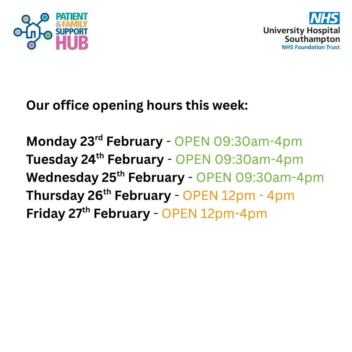 UHS Patient and Family Support Hub tweet media