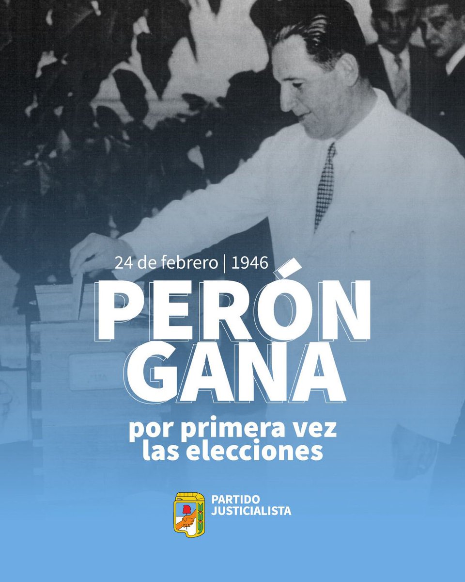 BRADEN O PERÓN 
y el pueblo argentino eligió Perón.

80 años del primer triunfo electoral del peronismo. ✌🏼