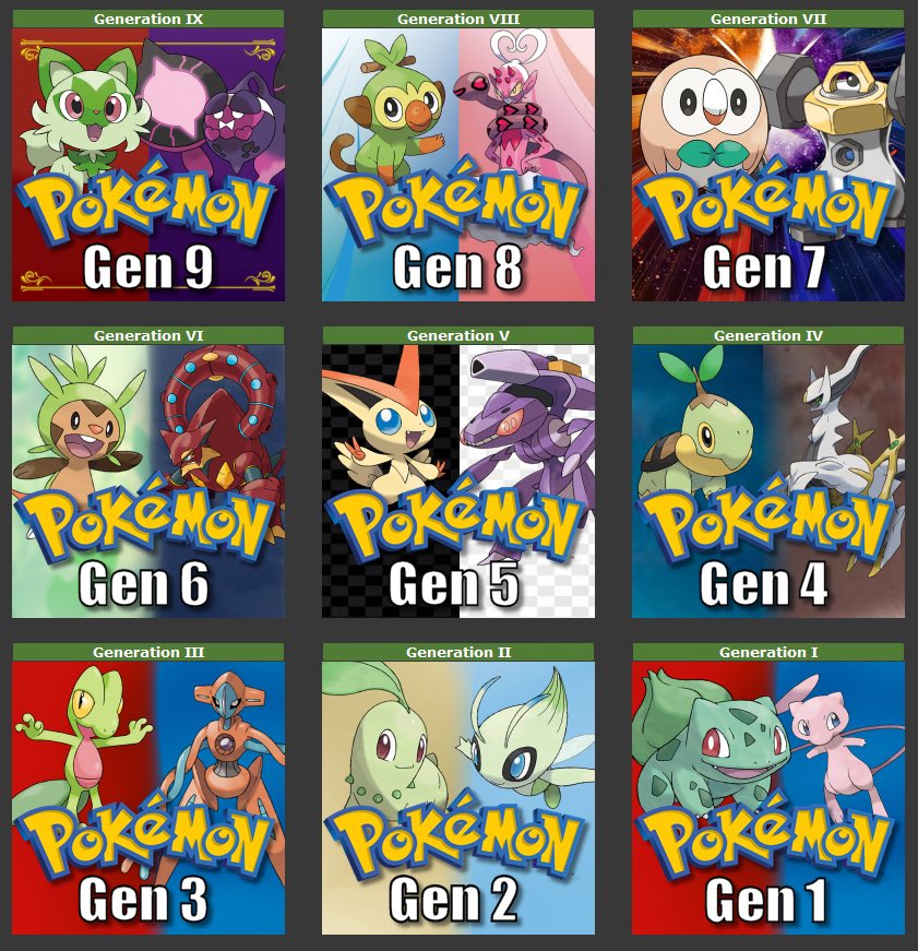 No better time to do this than right before Pokémon Day!

A list of my favorite Generations based on their Pokémon designs.

8 2 9 7 5 1 3 4 6

What are yours?
