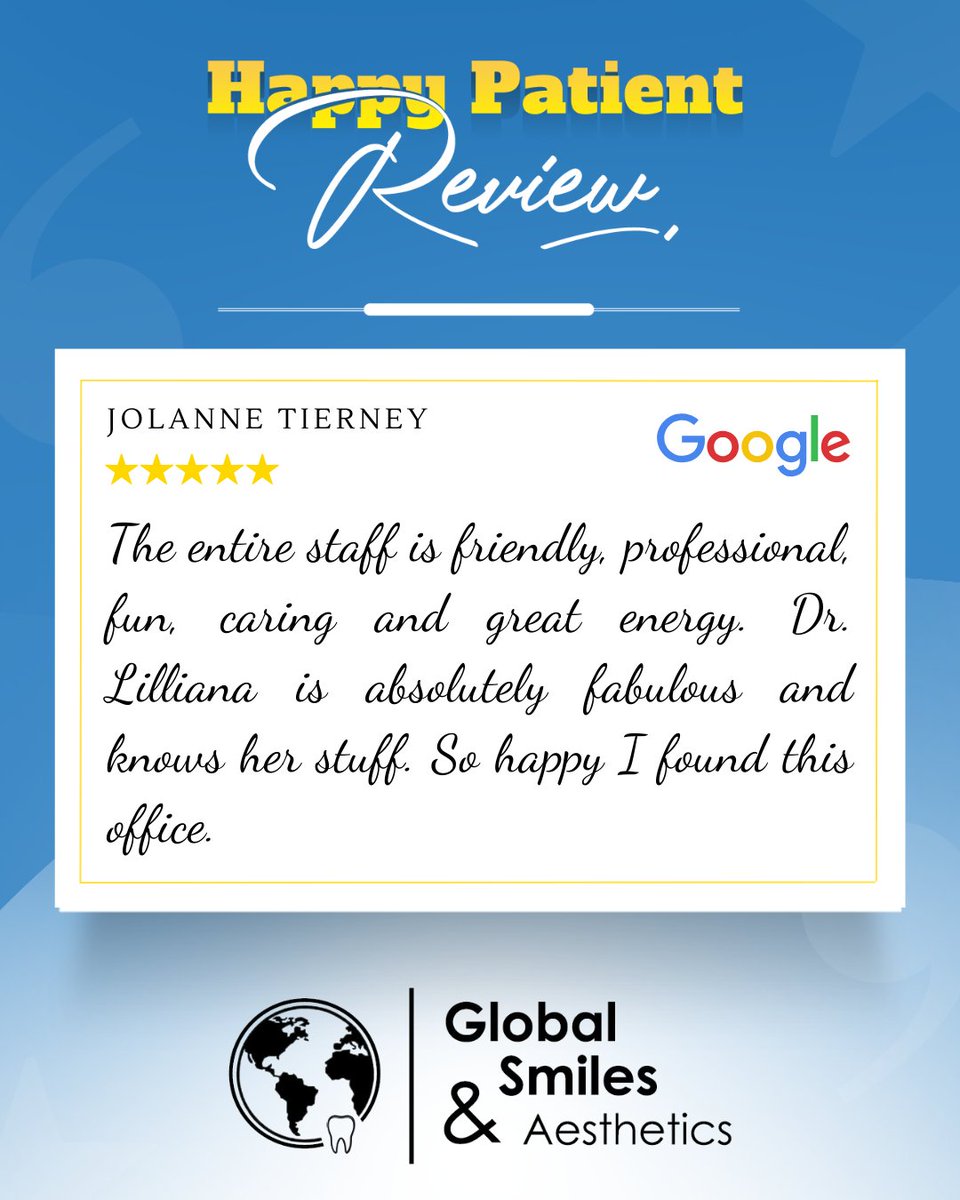 A Glowing 🌟 Review ✍️ From  'Jolanne Tierney' on Google!

Source 🌐 : maps.app.goo.gl/SkWmri8yK87TWB…