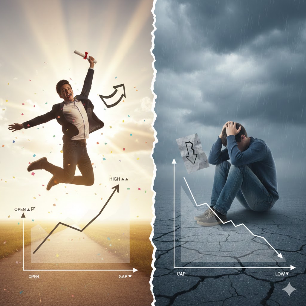 明天學測放榜，
就像財報日。
有人開高走高，
有人跳空下跌。