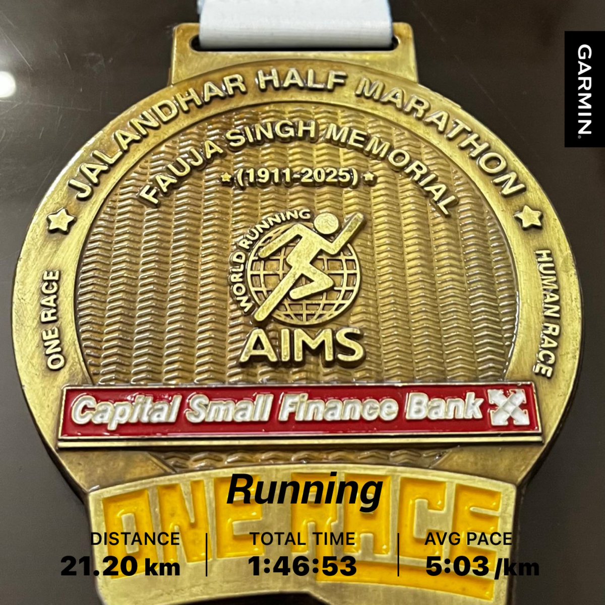 jmuthukrishnan's tweet photo. #NDM2026 HM race towards the end of a training cycle which was injury free and done with consistency I can be proud of. A steady improvement over the past four efforts at this distance gives hope for the years ahead. #RuntheTalk https://t.co/51GzaZCktQ