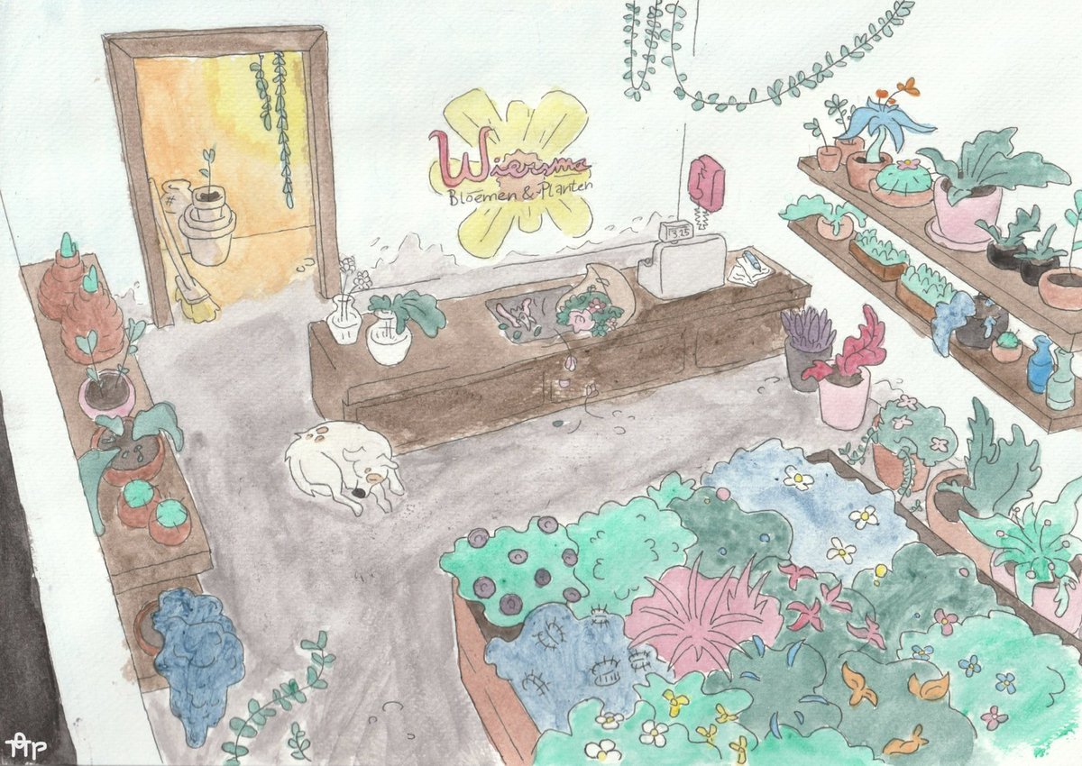 Florist
Watercolours + fineliner

#watercolourpainting #florist #traditionalart #art