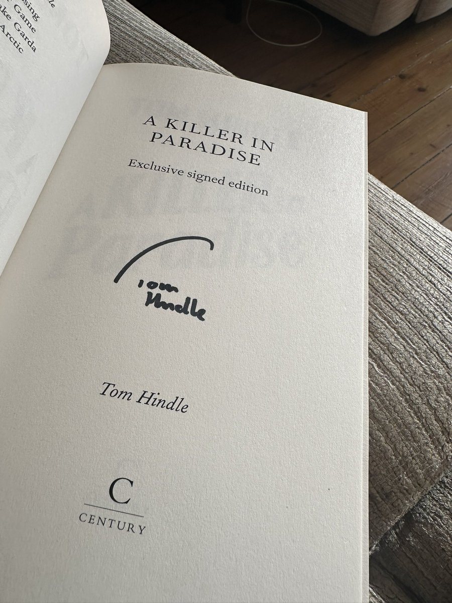 lesley_benson's tweet photo. Looking forward to starting this, early Mother’s Day present from my lovely son. Even signed by the lovely @TomHindle3 https://t.co/guFADVcpj3