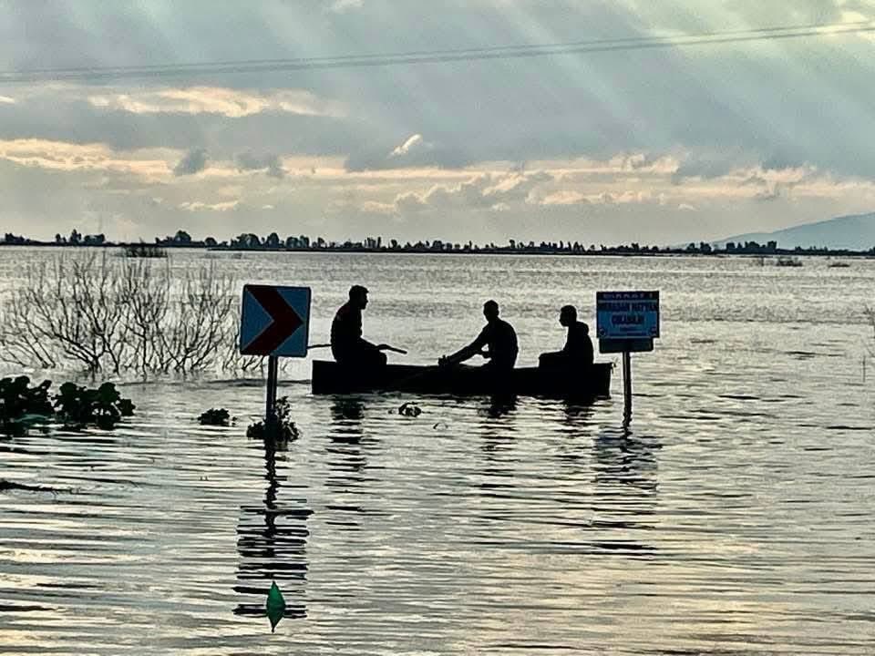 Suyu yönetemezsen azı da çoğu da zarar. 

Burası Ege Denizi değil, Ege’nin pamuk üretim merkezi Söke’nin Akçakaya Köyü. 

Büyük Menderes nehrinin taşması sonucu, Akçakaya ovasındaki buğday ekili tarlalar sular altında kaldı.

Fotoğraf: Öğretmen Hasan Cüneyt Bozkurt.<a href="/hasancuneyt/">Hasan Cüneyt Bozkurt</a>
