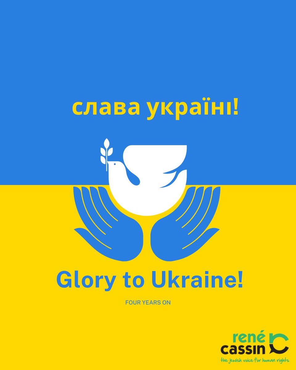Rene_Cassin's tweet photo. Today marks four years since the war in #Ukraine began. Four years of grave #HumanRights violations, mass displacement,  war crimes &amp; breaches of international humanitarian law. As this conflict continues, so does the international community’s legal &amp; moral duty to defend rights. https://t.co/FbVyXBxkdn