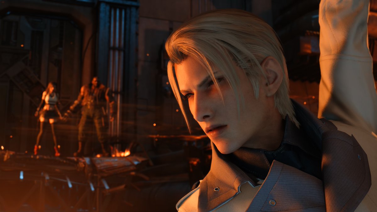 Father and son arguing -
(Please see the screenshot.)

Sorry, but the moment I saw this scene, those lines immediately came to mind.🤣🤣🤣
In this part of the story, Rufus has quite a few cool moments, and I had a great time taking screenshots.

#RufusShinra #RufTi #FF7MOD