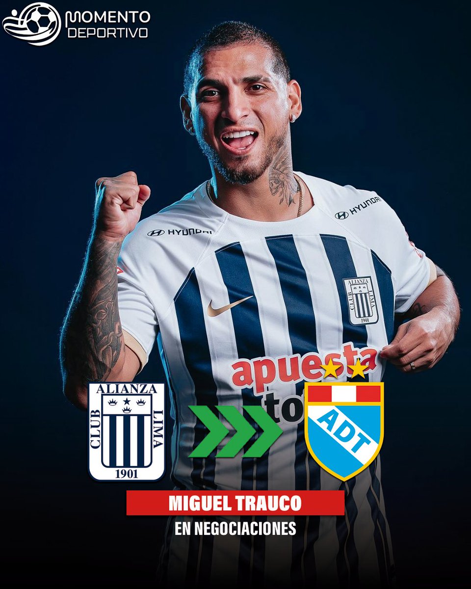 🚨 Miguel Trauco se encuentra en contacto con ADT de Tarma y por ahora solo faltan cerrar los números del contrato para concretar el fichaje.

➡️ El lateral izquierdo de 33 años es agente libre tras la resolución de su contrato con Alianza Lima.

ℹ️ Vía: <a href="/theatharis/">José Varela</a> / <a href="/Linkeados_/">Linkeados</a>