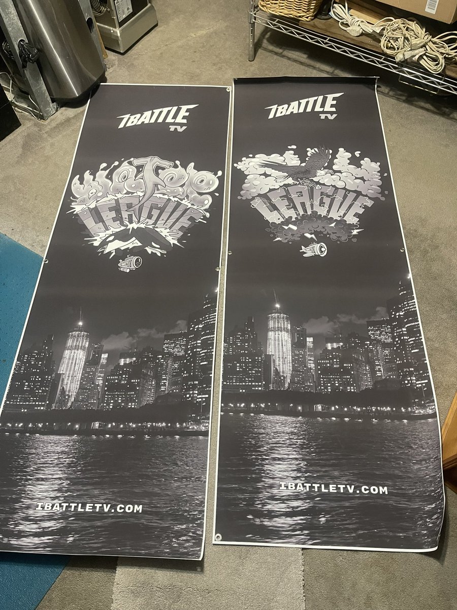 iBattlePromo's tweet photo. New Water League &amp; Sky League banners for Hightide &amp; Turbulence!

The footage is gonna be SICK when the red &amp; blue lights hit these!! https://t.co/VkuYHxZ3C3