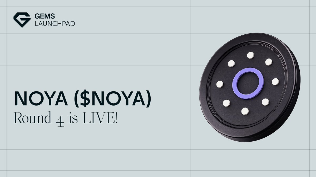 🚨 Final week of the NOYA sale on @gemslaunchpad This is the last ...