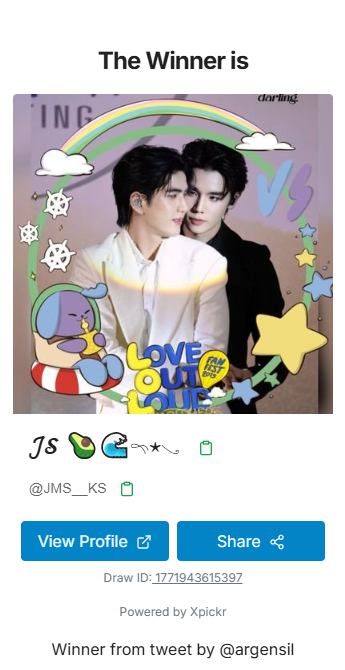 🏆 ตุ๊กตาน้องเชี่ยนตัวจิ๋ว 1 ตัว
<a href="/JMS__KS/">ℐ𝓢 🥑🌊𓍼⋆𓂅</a>

ติดต่อ ส่งชื่อ-ที่อยู่มาที่ DM นะ 😘
#2ndAvoceanGrowUp