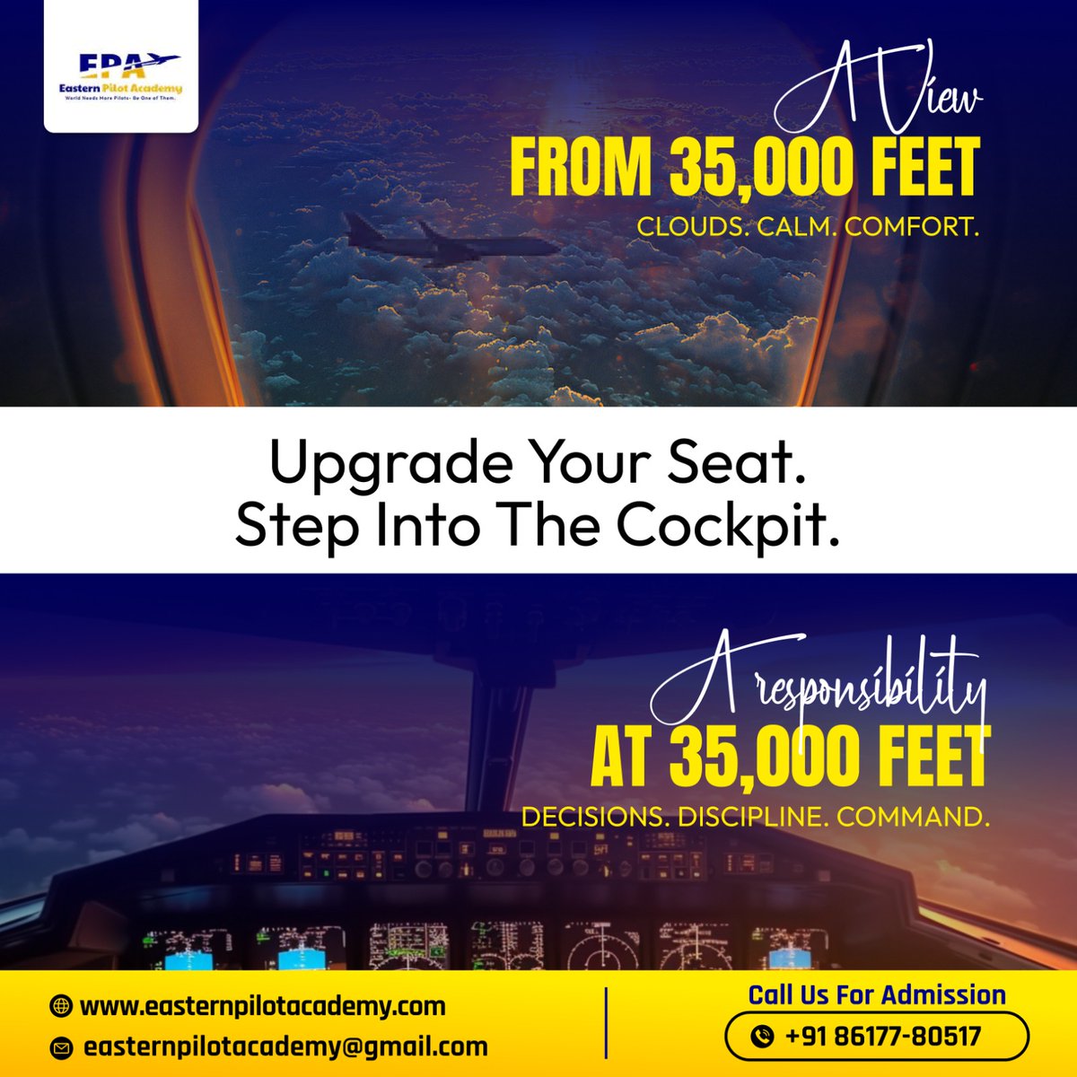 DipikaD53082215's tweet image. ✈️ From 35,000 Feet — It’s More Than a View. It’s Responsibility. 
Upgrade your seat. Step into the cockpit.

📞 Call for admission: +91 86177 80517
🌐 easternpilotacademy.com
.
.
#easternpilotacademy #FutureCaptain #cplatp #pilottraining #aviationcareer #firstflight #EnrollNow