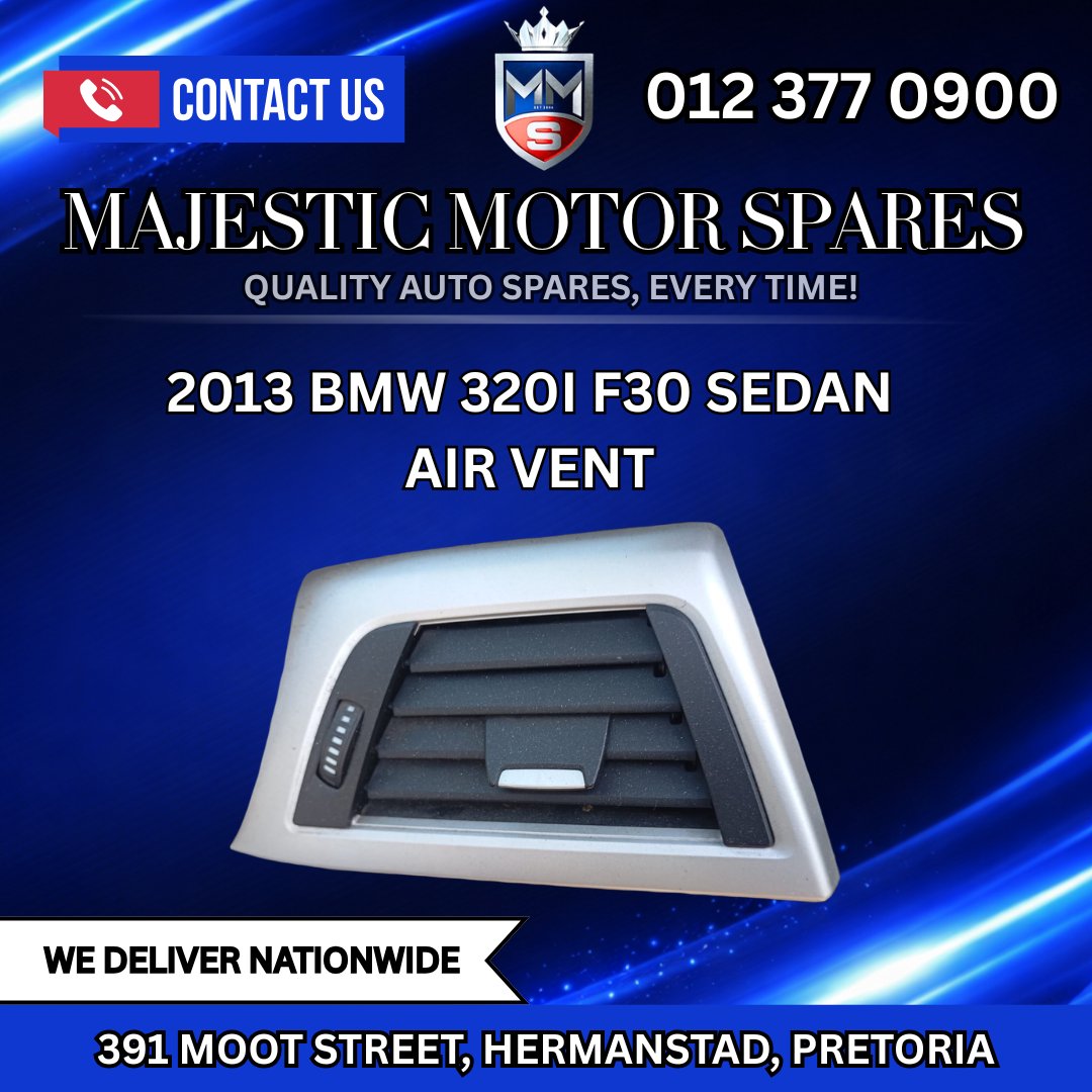 SpareMotor's tweet photo. 2013 BMW 320i F30 Sedan Air Vent – Used | For Sale
#BMW320i #F30BMW #AirVent #UsedBMWParts #BMWInterior #InteriorComponents #SedanParts #BMWSparesForSale
View online: https://t.co/TKUuEdn7F1 https://t.co/pifTH8IO2W