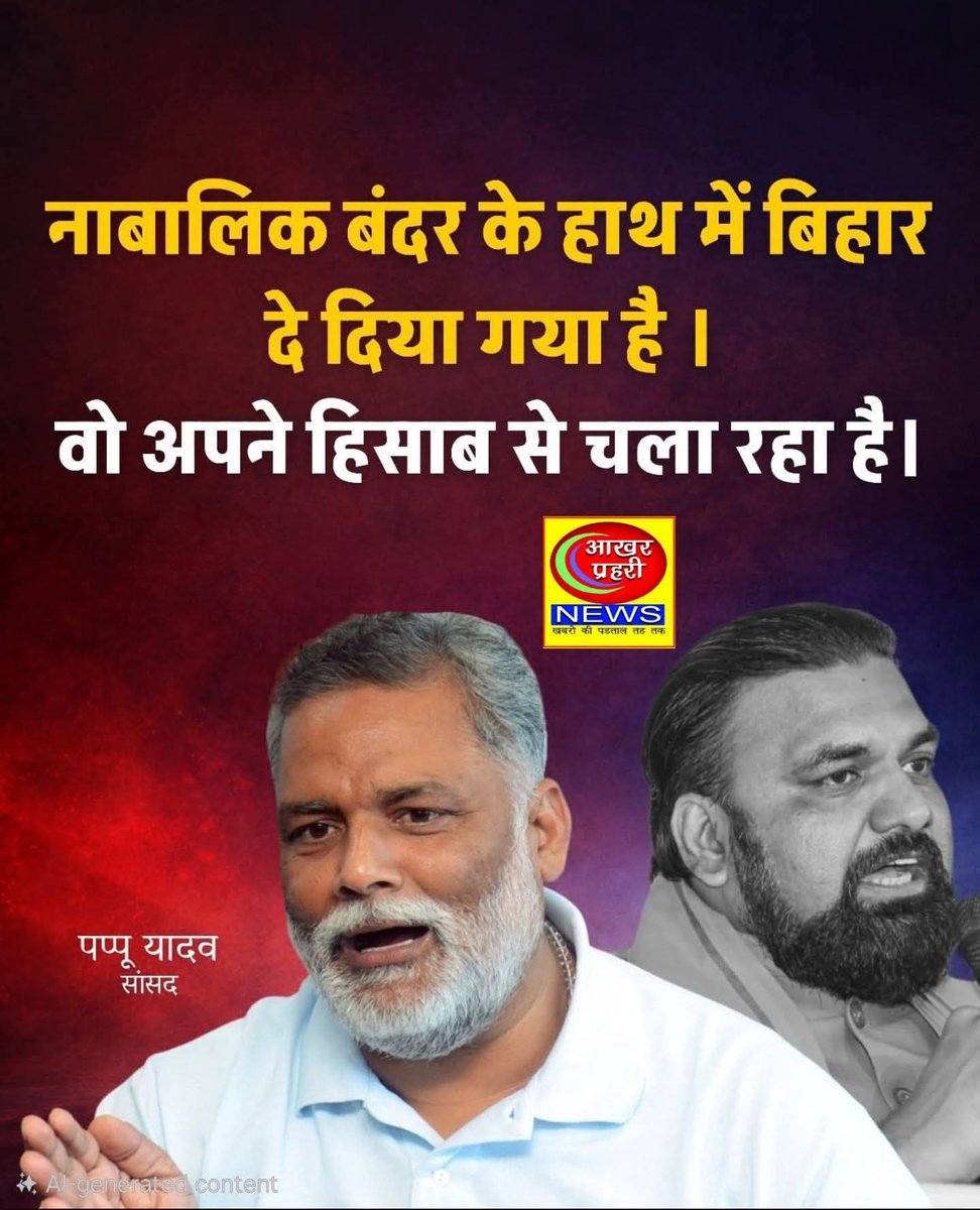 मैं पप्पू यादव जी के बात से सहमत हूं और आप ....??