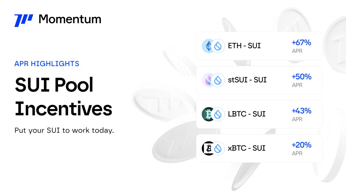 Put your SUI to work.

Juicy APRs on many SUI token pairs today!