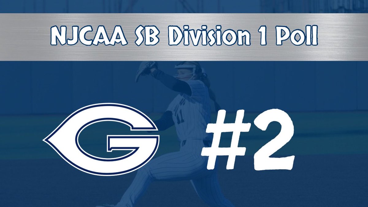 gclvsoftball's tweet photo. Checking in at No. 2 in the latest NJCAA Rankings!! 

Proud of the recognition, but hungry for more! 

#GWAY https://t.co/8PRnsQt0yo