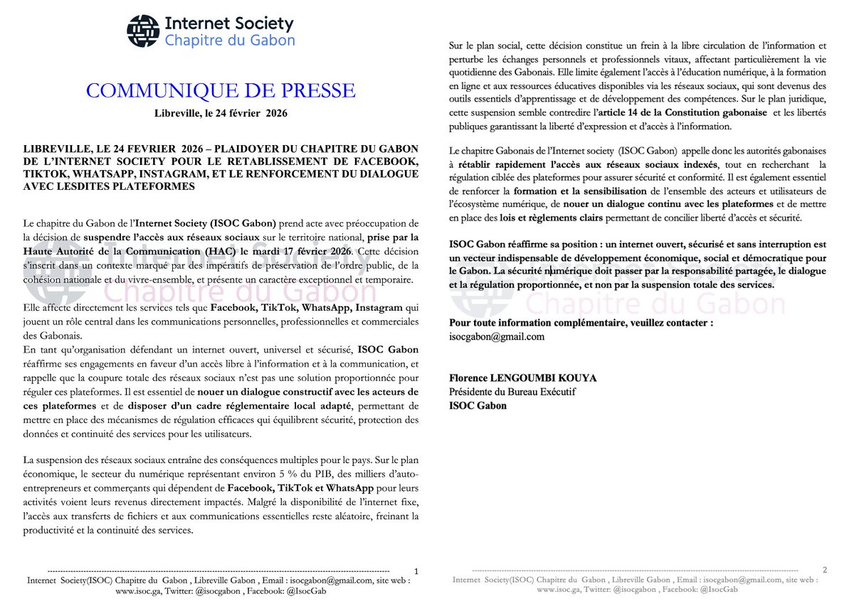ISOC Gabon tweet media