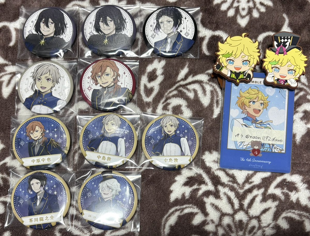 文豪ストレイドッグス 文スト tower trip 東京タワー 缶バッジ 譲)ふょ