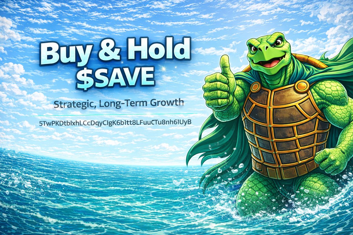$SAVE isn’t just a token  it’s an opportunity for strategic, long-term growth. By buying and holding, you position yourself to benefit from the strength and momentum of the community, while staying ahead of short-term fluctuations.
Patience and consistency are key. 

Every $SAVE