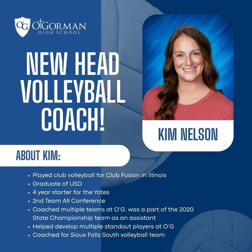 OGHSKnights's tweet photo. Big news for O'G Volleyball! 🏐

Join us in welcoming Kim Nelson as our new Head Coach! A USD graduate, 4-year starter for the Yotes, and former assistant on our 2020 State Championship team, Coach Nelson brings passion, experience, and a championship mindset to our program. https://t.co/L3jjG4EyWx