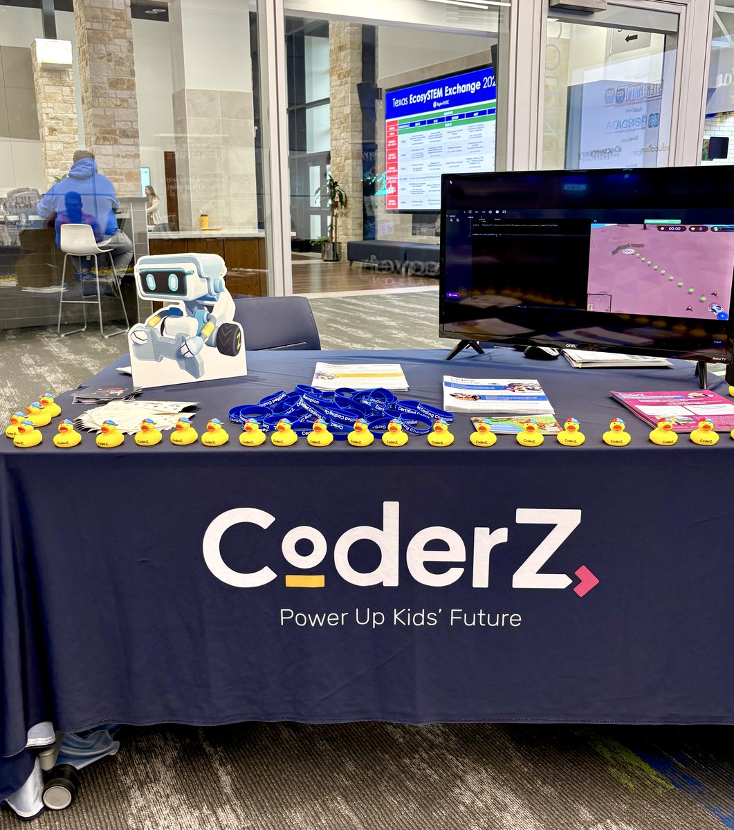 jhmoreno's tweet photo. At Region 10 Texas EcosySTEM Exchange 2026! 🚀

Ready to engage, share, and “quack the code” 🐥💻
Visit our exhibit &amp; join our session to get inspired!

#TexasEcosySTEMExchange #Region10ESC #STEM #CTE #QuackTheCode https://t.co/GUep0nkXZK