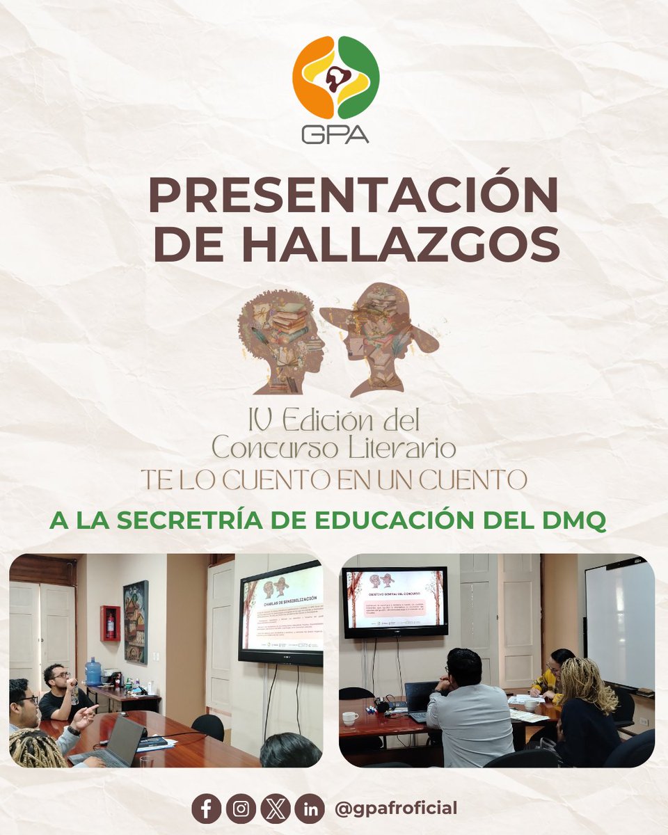 Se realizó la presentación de hallazgos del Concurso  Literario “Te lo Cuento en un Cuento” (TLCC) ante la Secretaría de Educación del distrito Metropolitano de Quito, donde se socializaron avances, logros y aprendizajes obtenidos a lo largo del desarrollo del concurso.

#TLCC