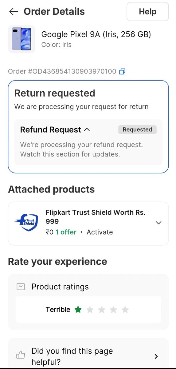 diprmanisha's tweet photo. Hi @Flipkart @flipkartsupport, my Google Pixel 9A (Order OD436854130903970100) has a screen flickering issue. The app shows my 'Refund Request' is processing, but customer care &amp; the pickup executive are saying it will be taken for repair instead. (1/2) https://t.co/eSaq2qZmju