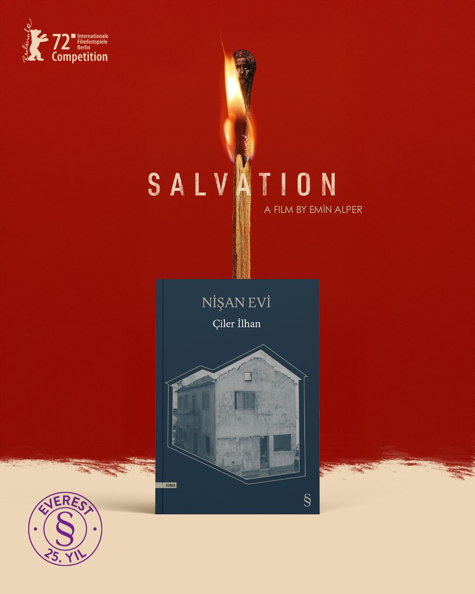 EverestKitap's tweet photo. Edebiyat ve sinema, bazen bir toplumun üstü örtülmüş yaralarına birlikte bakar. Çiler İlhan’ın “Nişan Evi” romanı ile Emin Alper imzalı “Salvation”, 2009’daki Bilge Köyü Katliamı’nın bıraktığı izlerden beslenen iki sarsıcı anlatı olarak bu ortak bakışta buluşuyor.

İlk kez 2021’de yayımladığımız “Nişan Evi”; K24’ün 2021’in En İyi Kitapları seçkisinde arasında yer aldı, EBRD Literature Prize 2025 kısa listesine seçildi. Romanın Hollandaca baskısı ise NRC tarafından 2024’ün en iyi romanları arasında gösterildi. Tüm bu yankılarıyla Nişan Evi’ni bugün yeniden okumanın, belki de tam zamanıdır.

Bu vesileyle, 76. Berlin Film Festivali’nde Kurtuluş filmiyle Gümüş Ayı Ödülü’ne layık görülen Emin Alper ve değerli yazarımız Berkay Ateş başta olmak üzere, bu güçlü anlatının arkasındaki tüm yaratıcı emeği gönülden selamlıyoruz.

#EverestYayınları #Çilerİlhan

https://t.co/tmWhTEXvKo