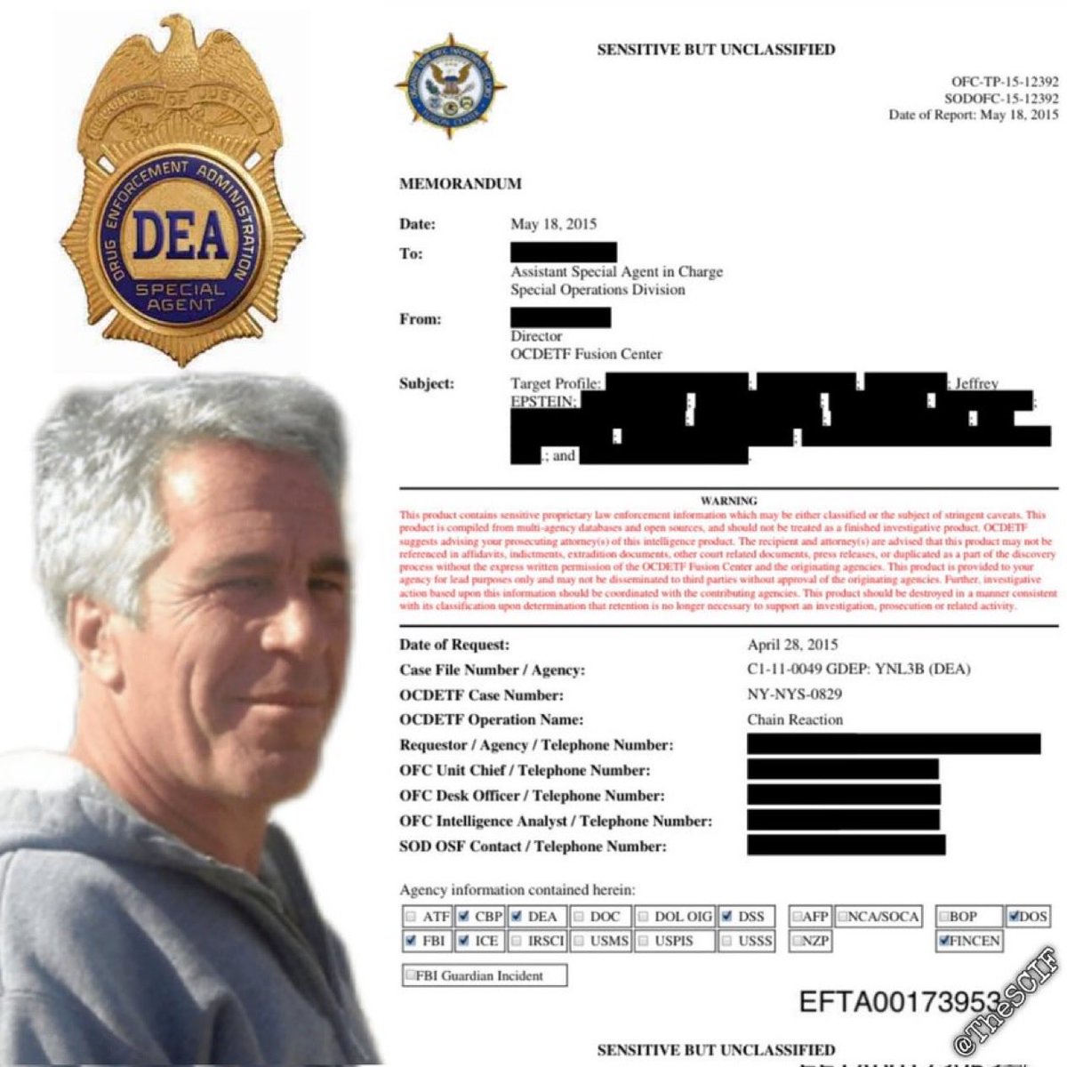 Newly discovered Epstein DEA investigation files confirm what I first broke 18 years ago. Epstein was running guns, drugs, and sex slaves for the CIA out of airports in Ohio, New Jersey and New Mexico…