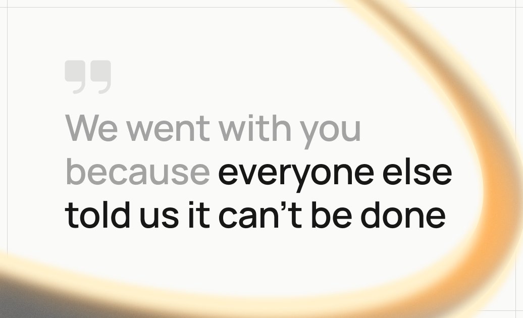 Most teams can either design or build

Very few can do both well

Last week a client came to us after others said a very specific API integration can't be done

We walked them through our solution on a call

Now we have them on a monthly retainer