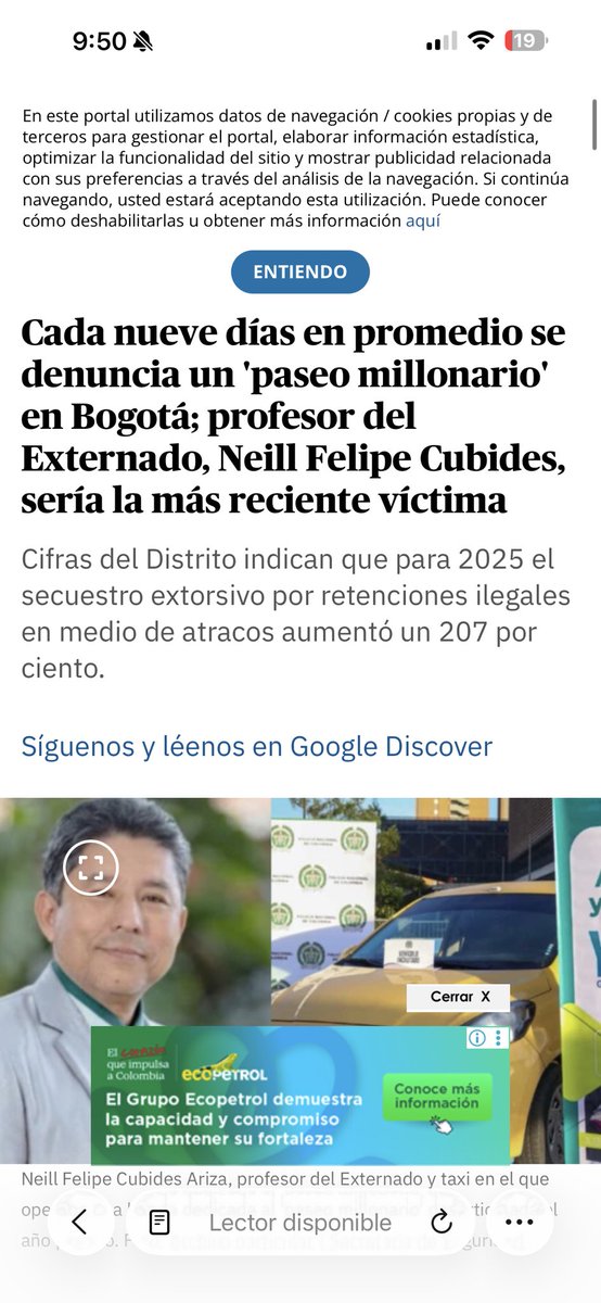 Si seguimos reaccionando a estos casos con un “Ah bueno, gracias a Dios apareció” y ya, el tema nunca se va a solucionar. 

Neill Felipe no tuvo la misma suerte que Diana. A él lo secuestraron en un taxi saliendo de la clínica del Country y después apareció su cuerpo calcinado.