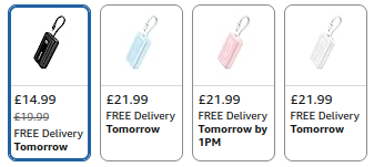 c___r___j's tweet photo. Transphobic Amazon pricing on Anker power banks. 🤪

https://t.co/3VjMdWVh4D https://t.co/gdqoUh76rU