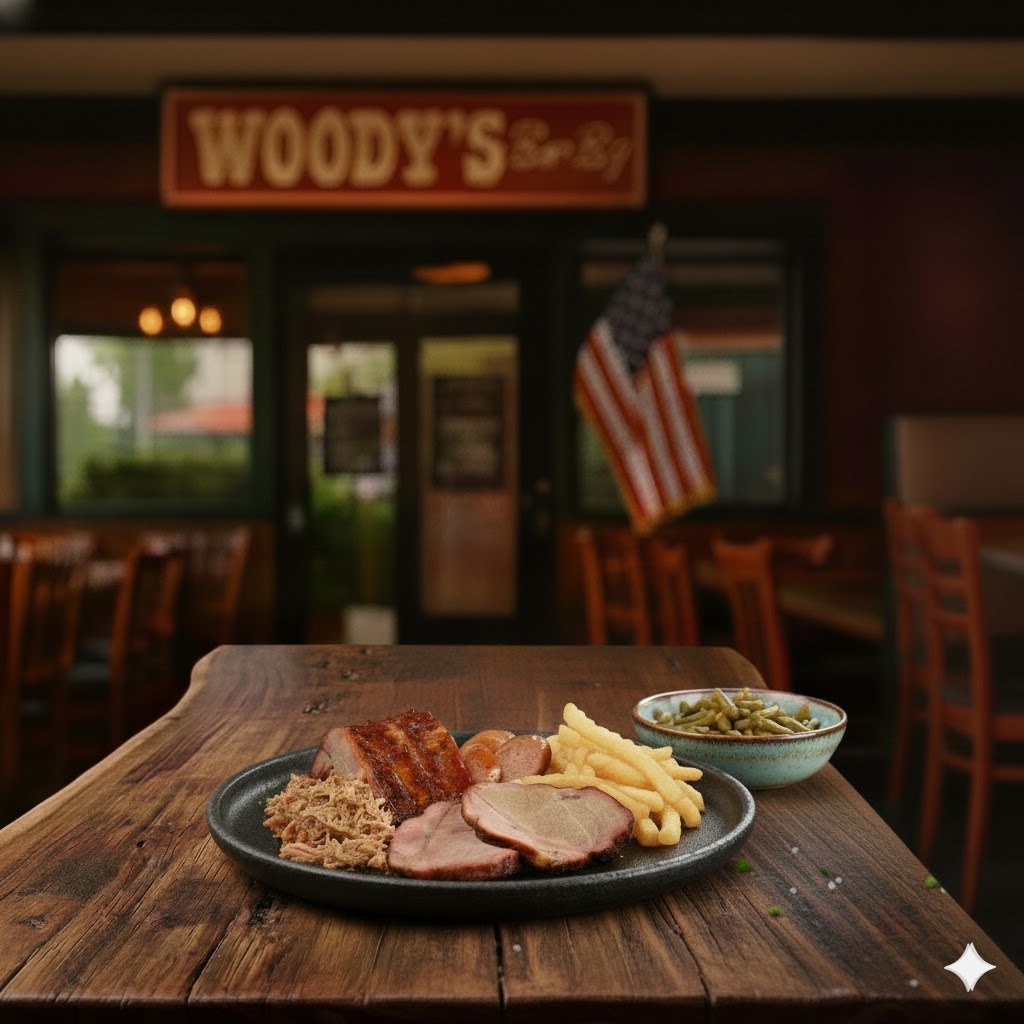 Why decide when you can have it ALL?! It's just BBQ Logic! Our Famous Pork Sampler offers helpings of our Carolina Pulled Pork, Bar-B-Q Sliced Pork, Smokin' Spare Ribs, and Pulled Pork with your choice of two sides! We'll see you soon!