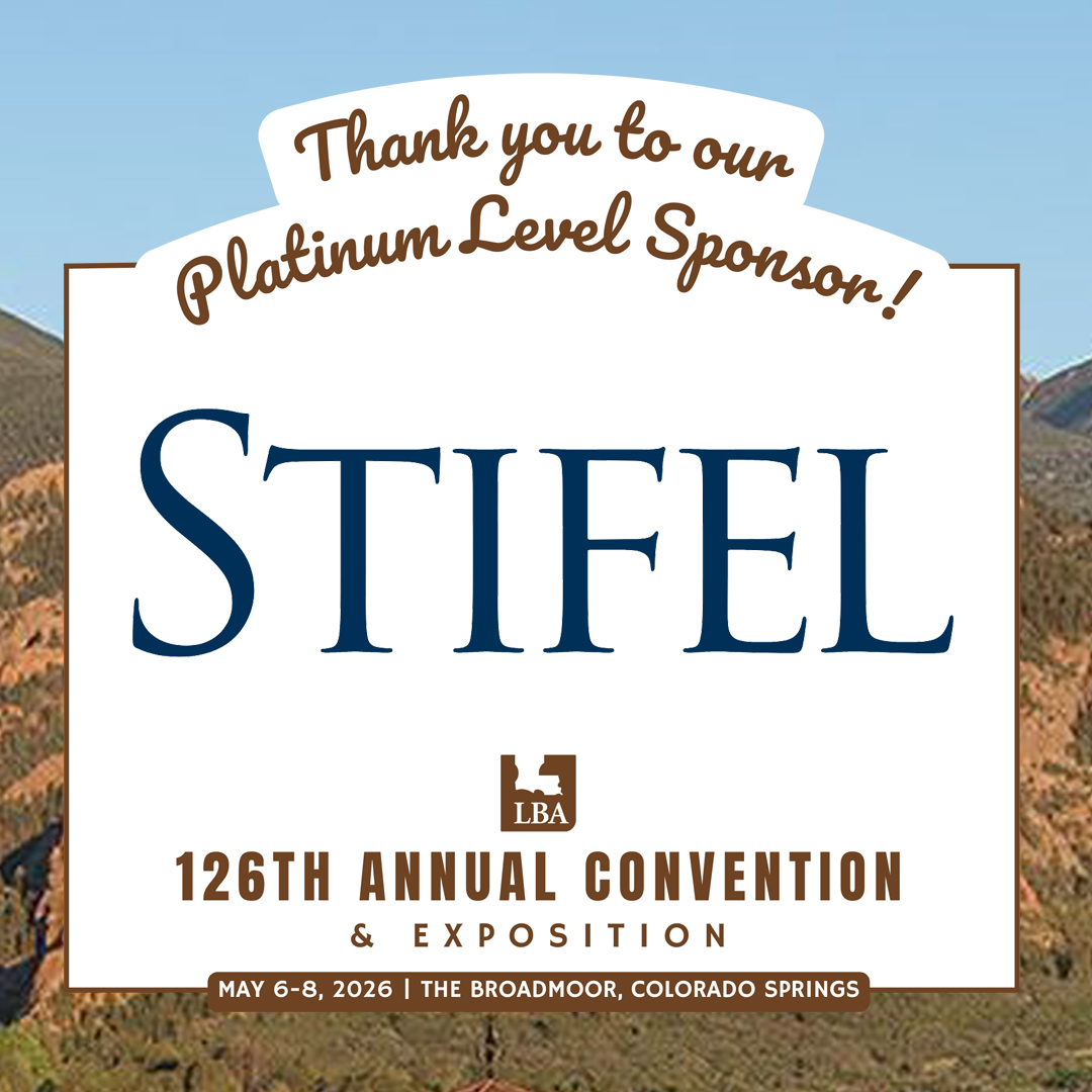 LABankers's tweet photo. Sponsor spotlight! Thank you to @stifel, a Platinum Level Sponsor for LBA’s 2026 Annual Convention & Expo. We appreciate your continued support of LBA and our members: https://t.co/ytrBHYg2Cc
#SponsorSpotlight #LBASponsors #Banking https://t.co/YbZDYdip0T
