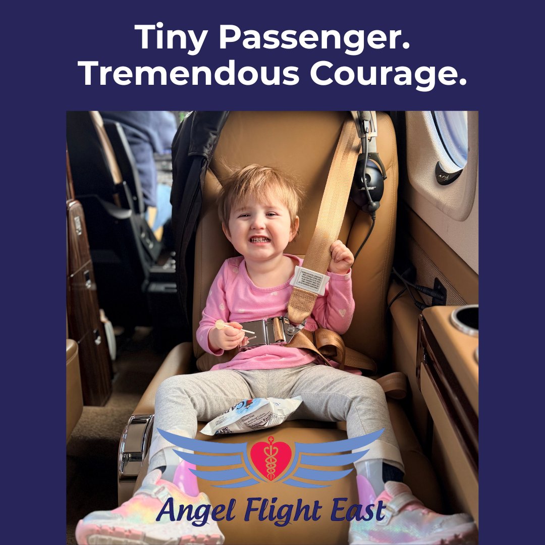 Nearly 3-year-old Rosie flew to Boston for critical testing before her stem cell transplant. Thanks, pilot Michael! angelflighteast.org