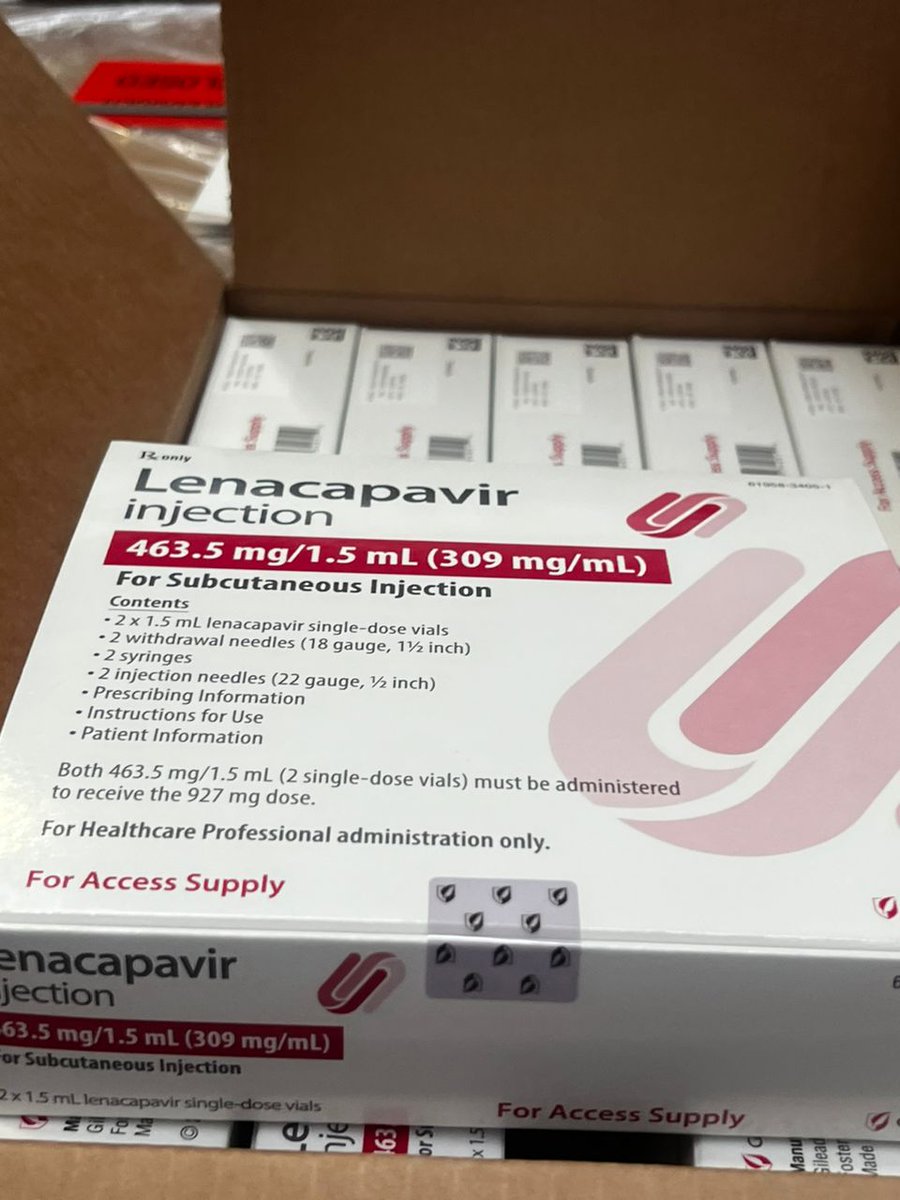 The initial consignment  of 19,200 doses of Lanacapavir, a drug that prevents HIV among persons with substantial  risk, has arrived  in country with funding through the <a href="/GlobalFund/">The Global Fund</a> . It is an injection administered every 6 months . <a href="/MinofHealthUG/">Ministry of Health- Uganda</a> #MoHAtWork