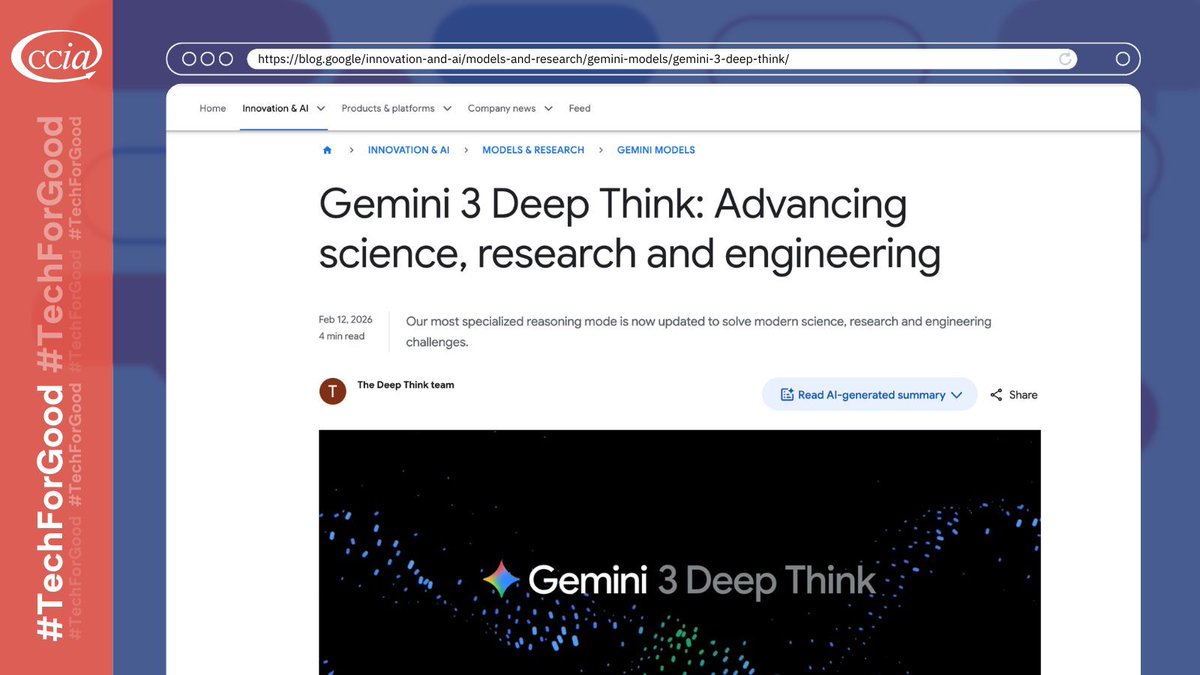 Pushing the boundaries of reasoning, Google’s newest AI model is a breakthrough in America’s tech capabilities. It’s been designed to tackle complex problem-solving in math and science, opening new doors for research and discovery. #TechForGood
buff.ly/jbeg6co