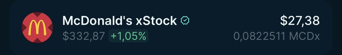 okay, i just got my $MCD stock rewards for holding $mcd coin, so fucking cool and so much higher 

BkHWapdUmenQDLsXnqbx6hDf4N9zaSQYF8esFfqpump