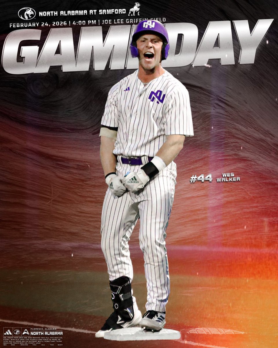 UNABaseball's tweet photo. Pack the bags💼

🆚 Samford
⌚️ 4:00
📍 Birmingham, Ala.
🏟️ Joe Lee Griffin Field
🎥 https://t.co/aLnM8VAJ8Z
📊 https://t.co/OyUNoRLoPI

#RoarLions🦁 https://t.co/ZXARJGUsXE