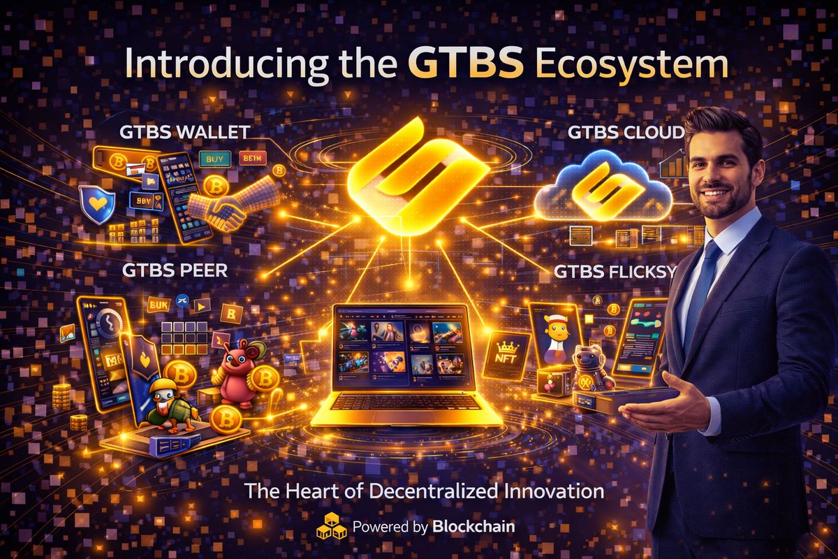 Gtbschain's tweet image. 🚀 Introducing the GTBS Ecosystem
Wallet • Peer • Cloud • Flicksy — all connected in one powerful decentralized network.
The heart of innovation, powered by blockchain. 🔗✨
#GTBS #GTBSEcosystem #BlockchainTechnology #Web3 #Crypto #DeFi #NFTs #DecentralizedFuture