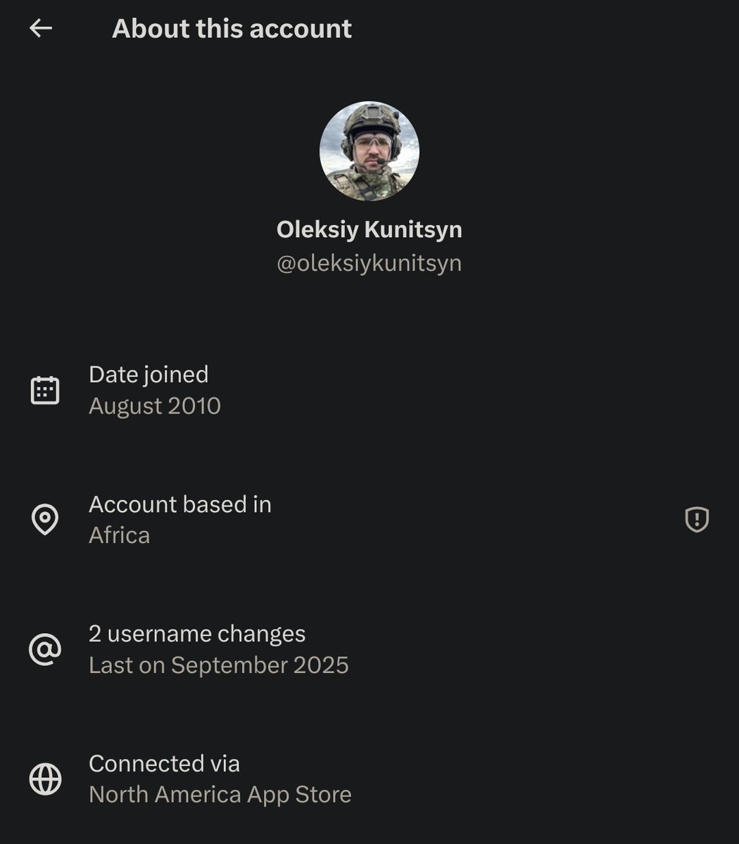 Huge scammer account!!!!!!
📢   Fake Soldier Alert   📢
Use stolen photo.
‼️DMs and asks for money‼️

⏬ Please REPORT ⏬
x.com/oleksiykunitsyn (x.com/i/user/1838456…)

👉REPORT: Privacy -> Threatening to share ... ->  Someone else's
👉Block

❤️&amp;RT♻️