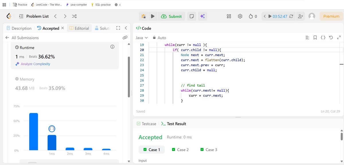 Snehyuu's tweet photo. 🚀 Day 1 – #LeetCode100DaysChallenge
Started my DSA journey today 💻
Solved a Medium Linked List problem on LeetCode ✅
Following Apna College Company-Wise DSA Sheet (Sigma 6)
Consistency > Motivation 🔥
@ApnacollageX @ShradhaKhapra_
#Day1 #DSA #LinkedList https://t.co/VNZQMWRLCZ