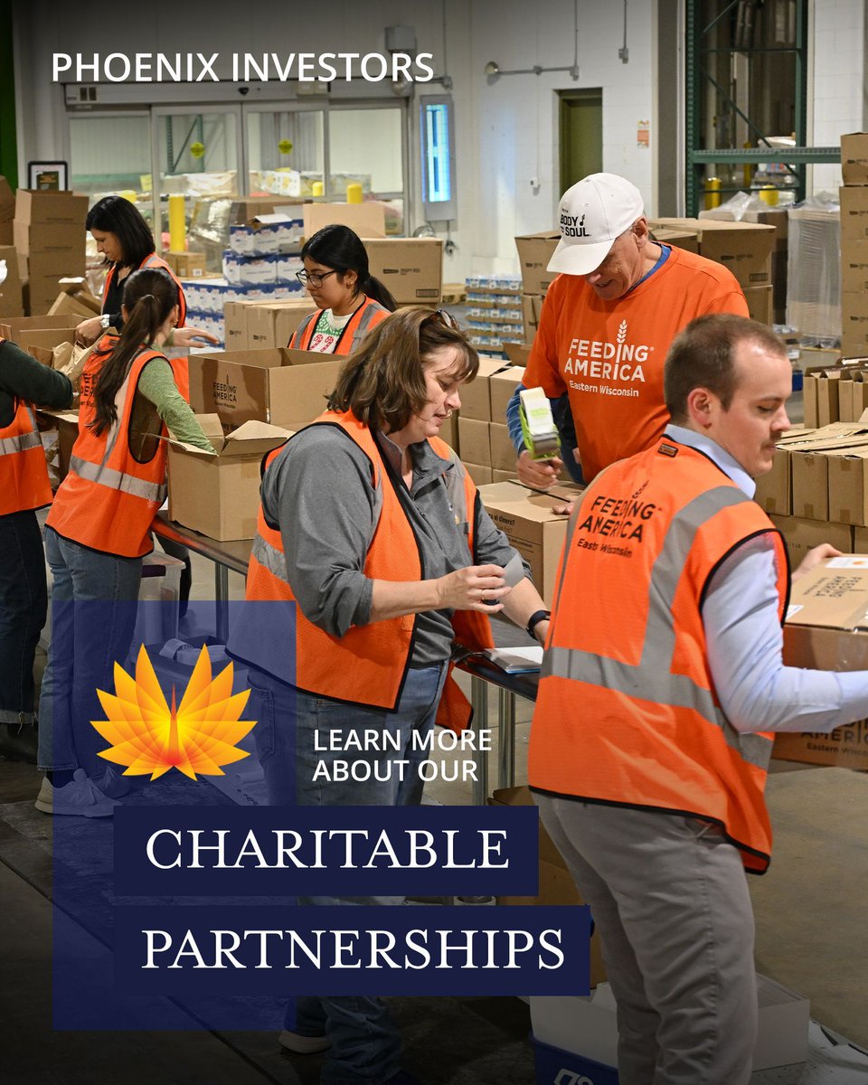 crivellofamfoun's tweet photo. Phoenix Investors believes that a healthy commitment to the well-being of our #community is a vital component of our business.

If your group would like to be considered for a #charitable partnership with us, please fill out the form on our website:
🔗 https://t.co/u0H22n0KI4 https://t.co/4cdbhTQFyf