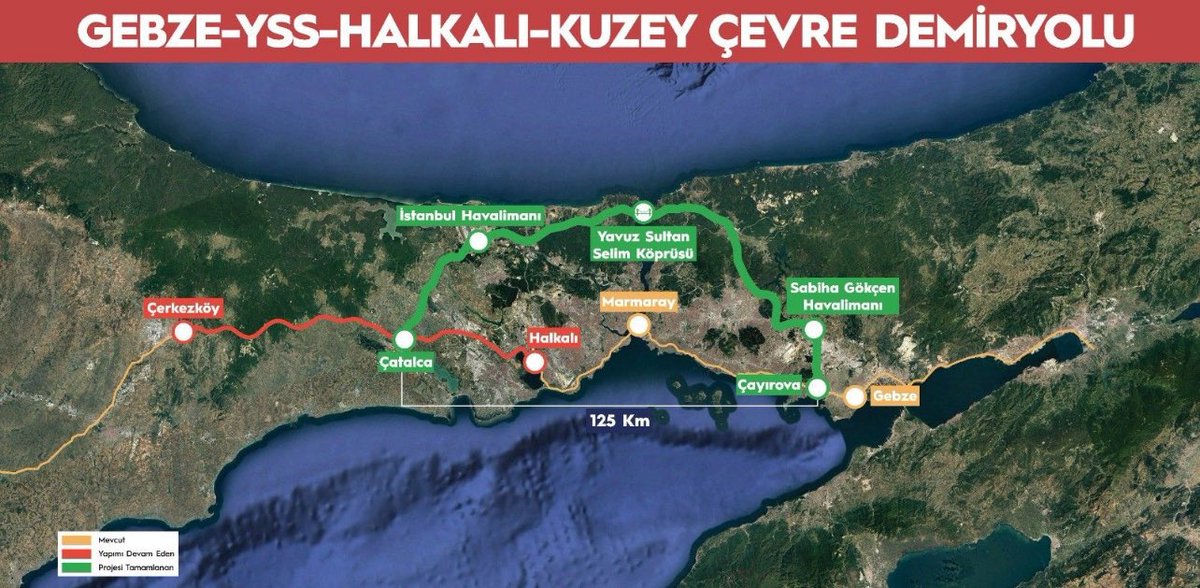 🔴Yavuz Sultan Selim Köprüsü’nden geçecek Kuzey Çevre Demiryolu Projesi için 6 uluslararası finans kuruluşundan toplam 6,75 milyar dolarlık finansman için ön anlaşma sağlandı.
