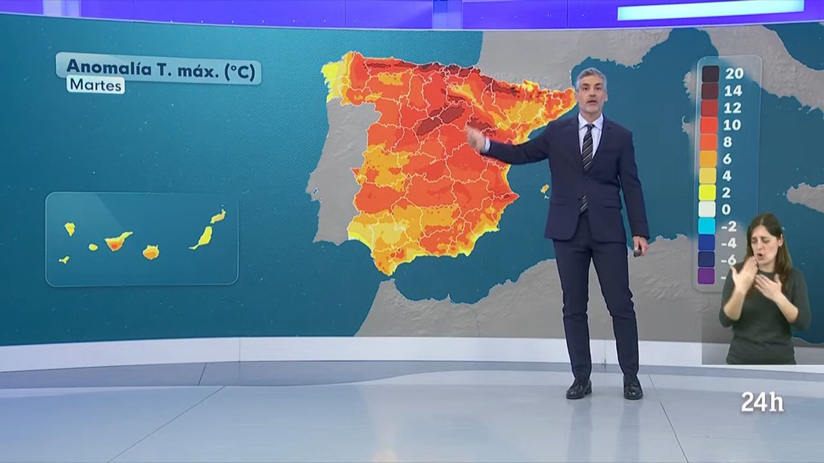 Comienza pronto la manipulación con el cambio cromático y los mapas de colorines este 2026.

Este mapa ha sido emitido hoy 24 de febrero.