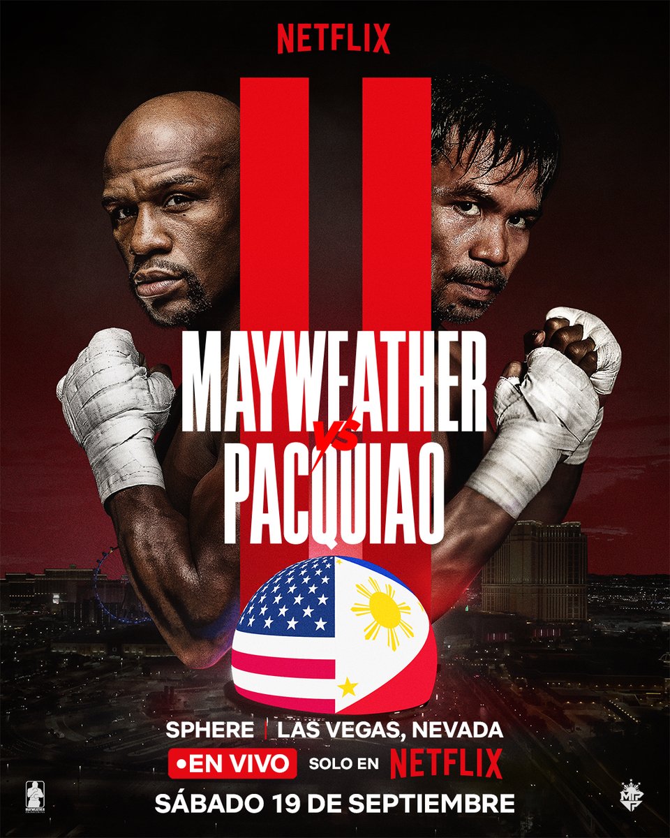 FLOYD MAYWEATHER VS. MANNY PACQUIAO: GRAN REVANCHA QUE SE TRANSMITIRÁ EN VIVO A NIVEL MUNDIAL POR NETFLIX EL SÁBADO 19 DE SEPTIEMBRE