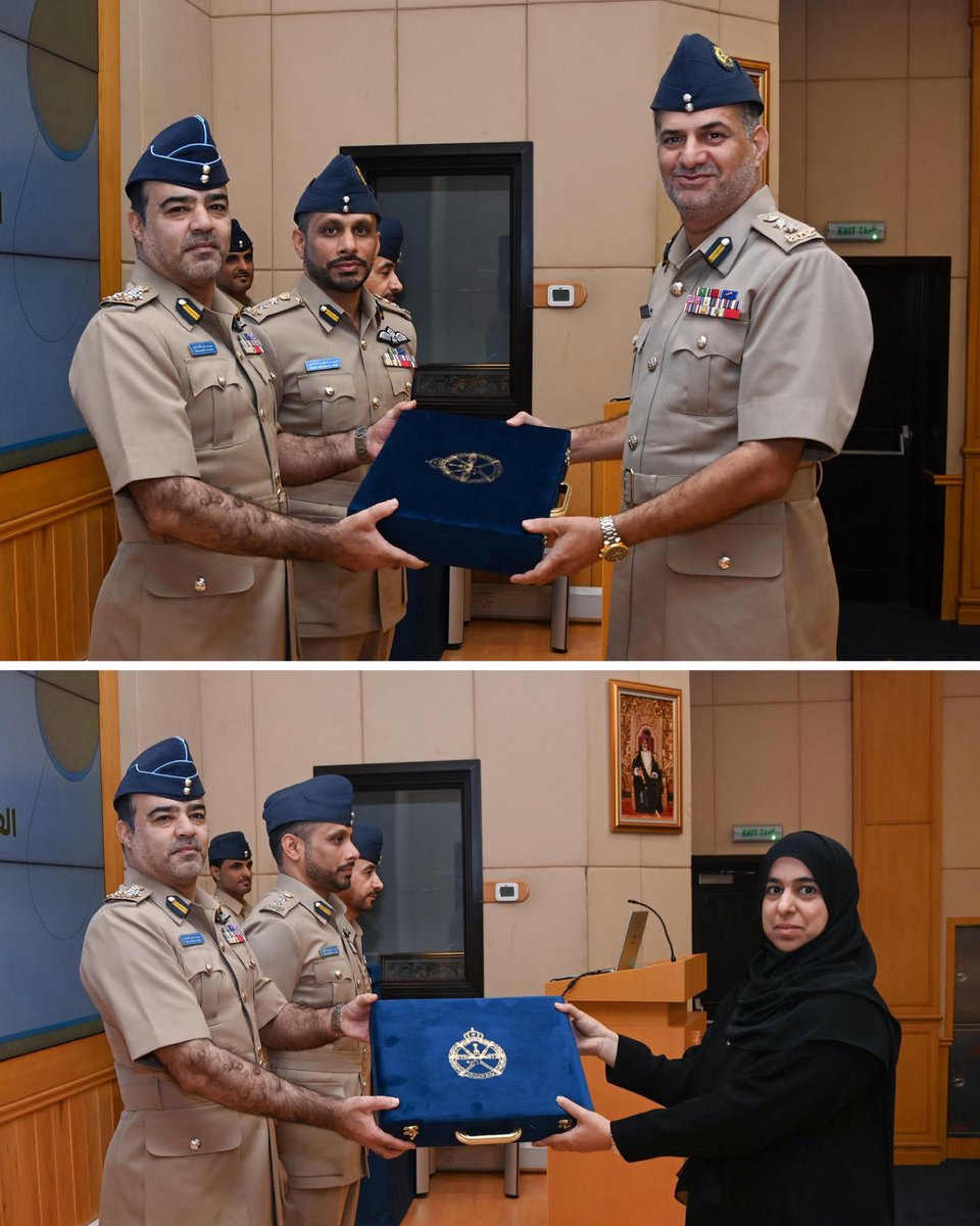 UFAQ_OM's tweet photo. 🎖️العميد الإسماعيلي يرعى احتفال سلاح الجو بيوم المعلم 

نظمت مديرية التعليم والثقافة العسكرية بسلاح الجو السلطاني العُماني اليوم احتفالاً بمناسبة يوم المعلّم العُماني، وذلك تحت رعاية العميد الركن طيار سعيد بن ناصر الإسماعيلي قائد قاعدة المصنعة الجوية.

وقد تضمن الحفل الذي أقيم بمعسكر المرتفعة كلمة لمديرية التعليم والثقافة العسكرية، وعرضاً مرئياً استعرض المراحل التطويرية التي شهدتها المديرية ومسيرتها في مجال التعليم والثقافة العسكرية، كما تضمن الحفل تكريم عدد من المجيدين بسلاح الجو السلطاني العُماني تقديراً لجهودهم المتميزة في مجالات التعليم والتأهيل.