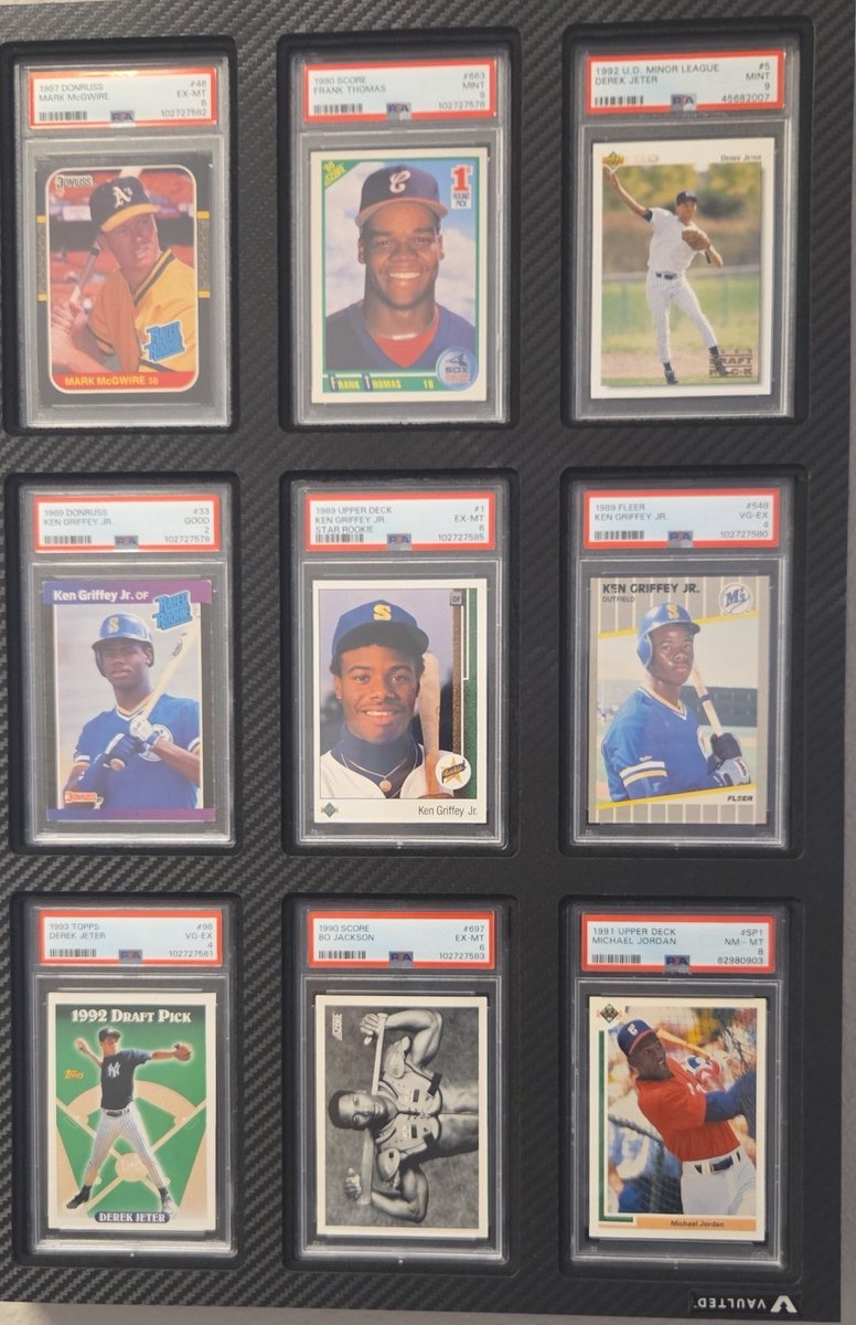 My first display in my office at work. My childhood cards. If you were to replace 1 card with another, which would it be?