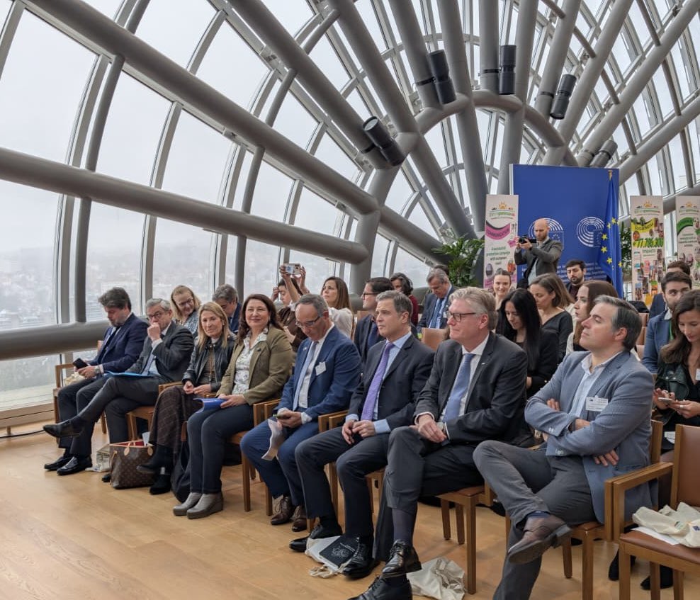 CarmenCrespoPP's tweet photo. Como almeriense es un verdadero honor acoger en el Parlamento Europeo el cierre de la campaña ‘EsInvernadero’ de @HORTYESPANA 

Da a conocer el modelo Almería como lo que es un referente internacional que desataca por ser innovador, su baja huella hídrica, la lucha integrada y la calidad de sus frutas y hortalizas

Somos lo que comemos y Almería es la que aporta excelencia a la alimentación de Europa