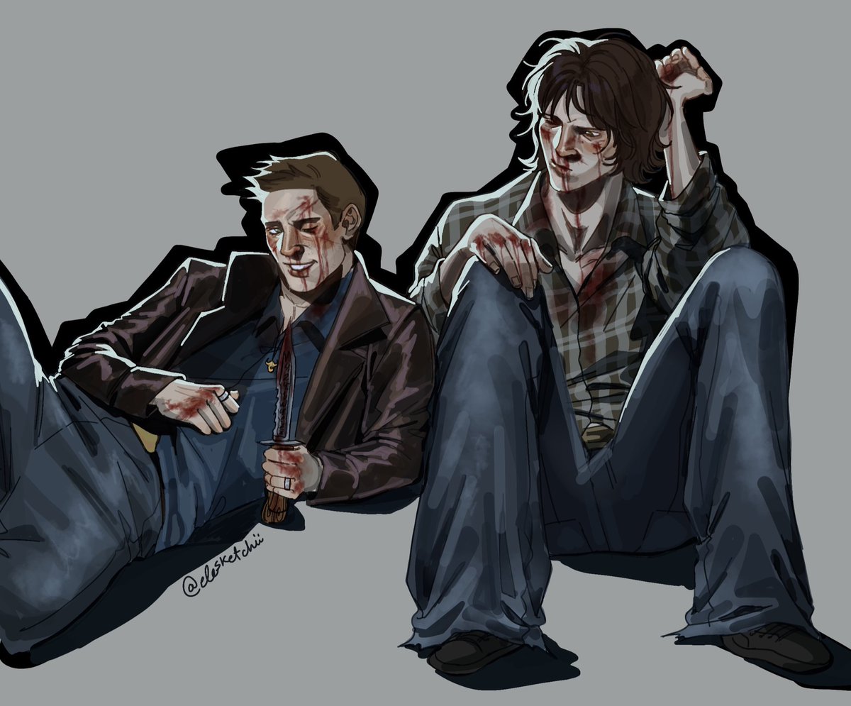 elesketchii's tweet photo. my chud sons that i hate their names r super and natural #spn https://t.co/1ihAWytXW5